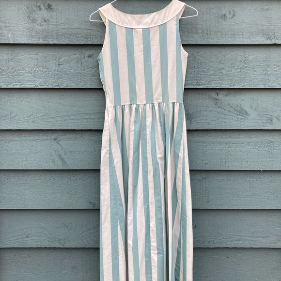 VINTAGE Laura Ashley Mother & Child Striped Tank Dress 4 - Picture 3 of 8